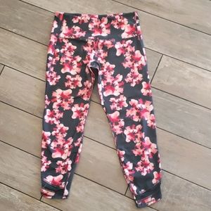 High waisted floral workout leggings
